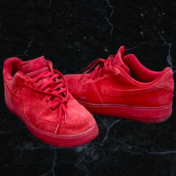 Triple Red Suede All Red Af1 Low ☆ Vintage Nike Air Force 07 Low